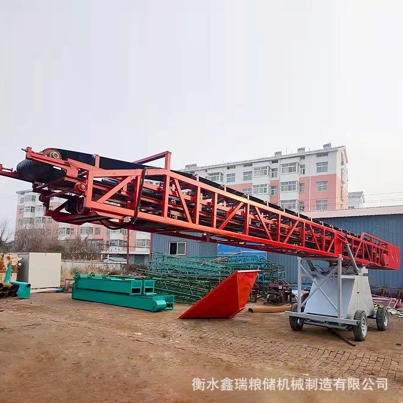 糧食輸送機廠家加工定制 移動式皮帶輸送機伸縮轉(zhuǎn)向輸送機