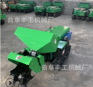 柴油動力施肥回填機 園林苗圃挖溝機 葡萄園履帶款開溝機廠家