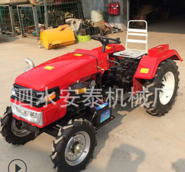單缸四輪農用旋耕機 柴油30馬力輪式拖拉機 低矮迷你型四輪拖拉機