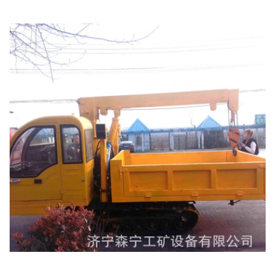 生產(chǎn)山地自卸工程履帶隨車吊 小型橡膠吊重運(yùn)輸一體車吊車廠家