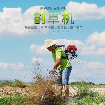 多功能家用小型背負(fù)式農(nóng)用打草機(jī)園林綠化開(kāi)荒除草松土汽油割草機(jī)