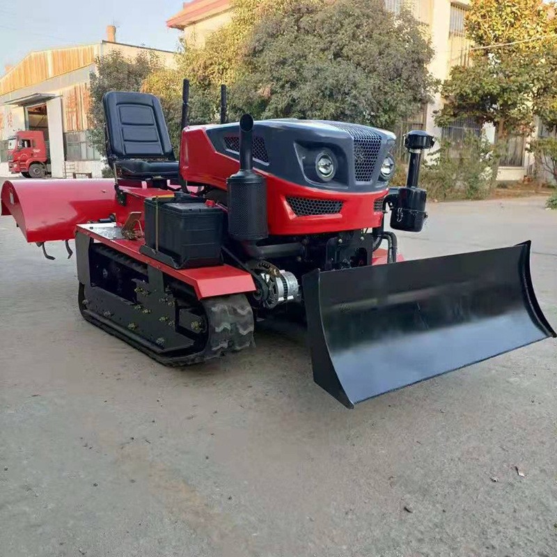 50馬力履帶旋耕推土機 農(nóng)田開溝施肥履帶式拖拉機 座駕式旋耕機