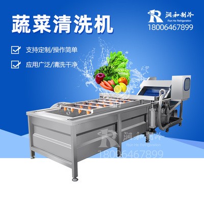 供應商用生菜清洗設備 全自動果蔬清洗機 省人工蔬菜清洗線