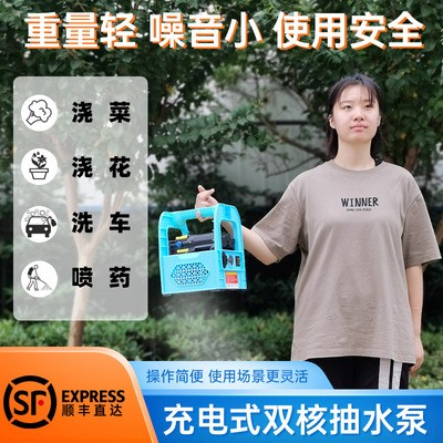 農狀元廠家批發充電式抽水泵小型噴霧器高壓澆菜神器澆水機農用