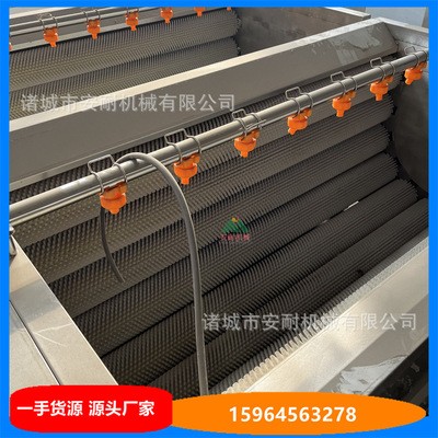 火燒豬頭毛刷清洗機(jī) 自動(dòng)出料毛輥清洗設(shè)備 洗豬耳朵機(jī)器 安耐