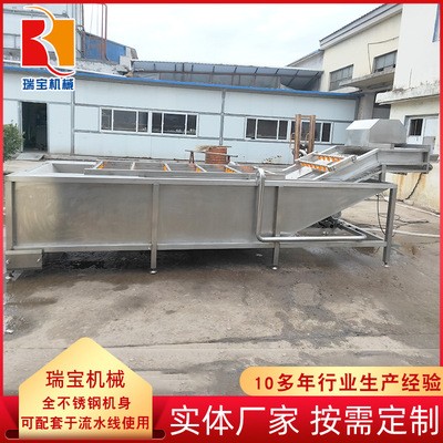氣泡翻浪式果蔬清洗機 多功能芥菜絲清洗機 全自動四季豆清洗設備