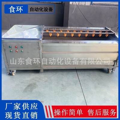 根莖類(lèi)毛輥土豆去皮清洗機(jī) 全自動(dòng)商用土豆清洗去泥機(jī)毛刷清洗機(jī)