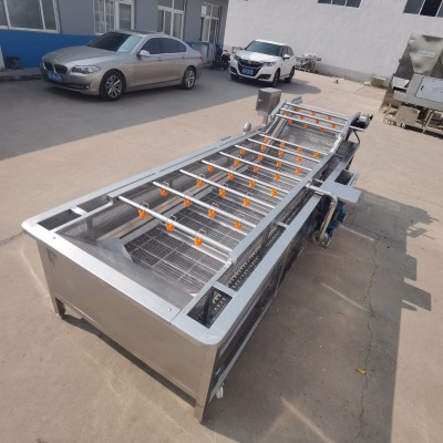 全自動果蔬蔬菜清洗機 氣泡式噴淋豆角蘿卜清洗機 洗菜機設備