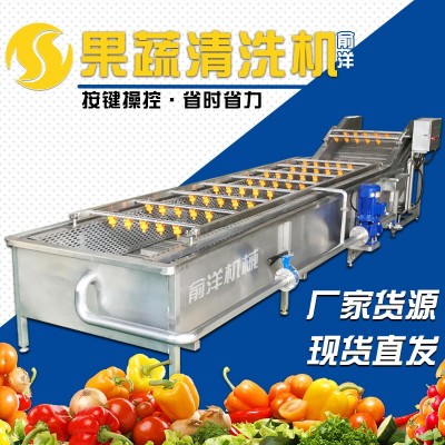 全自動(dòng)果蔬氣泡清洗機(jī) 噴淋式氣泡清洗機(jī) 不銹鋼葉菜大棗清洗線(xiàn)