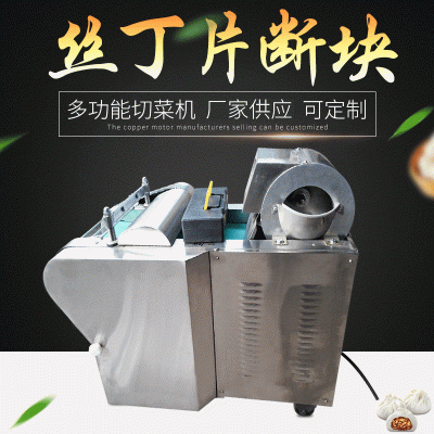 供應(yīng)部隊(duì)食堂多功能切菜機(jī)切塊小型蔬菜切片機(jī) 商用不銹鋼切菜機(jī)