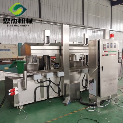 帶魚油炸機 魚罐頭油炸生產(chǎn)設(shè)備 魚類油炸流水線 思杰廠家制作