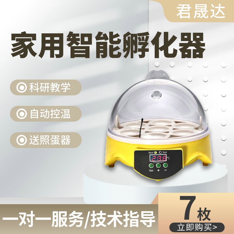 7枚迷你小雞孵化養殖孵蛋器 小型家用鳥類雞蛋孵化器智能孵化機