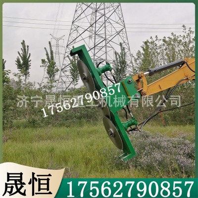 三鋸片公路樹枝修剪機(jī) 挖機(jī)綠籬機(jī)液壓圓盤切木鋸 劈樹根機(jī)伐木鋸