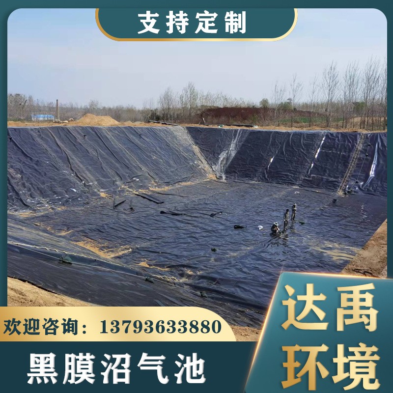 黑膜軟體沼氣池 設計安裝厭氧池防滲膜 農村養殖場沼氣袋