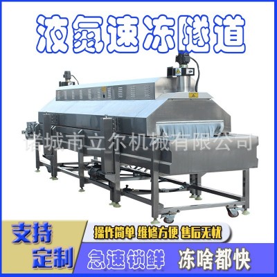肉制品速凍設(shè)備 隧道式液氮速凍機 水產(chǎn)品液氮速凍機