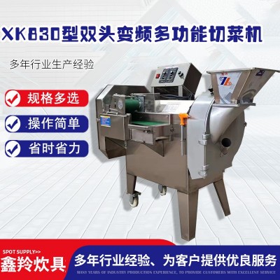 XK830型雙頭變頻多功能切菜機商用小型食堂用全自動切片切菜機