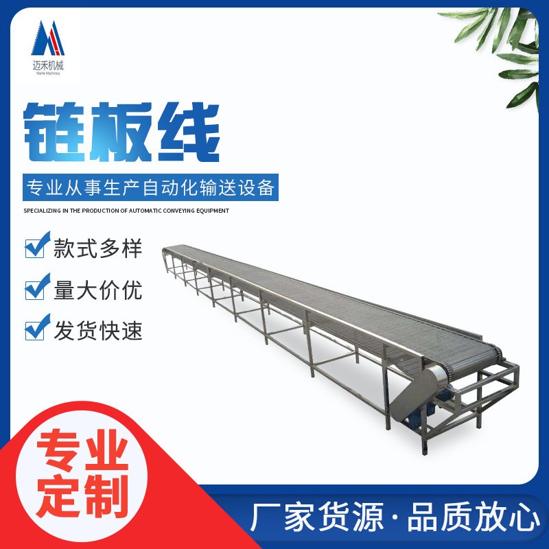 安徽合肥廠家定制小型鏈板線輸送機(jī) 網(wǎng)帶流水線 物流運(yùn)輸線體定制