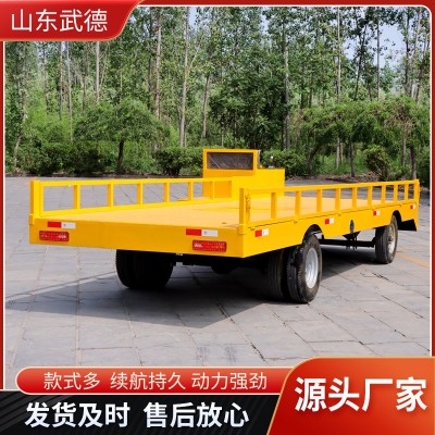 定制農用載貨平板運輸車倉庫貨物周轉牽引平板車電動四輪平板車
