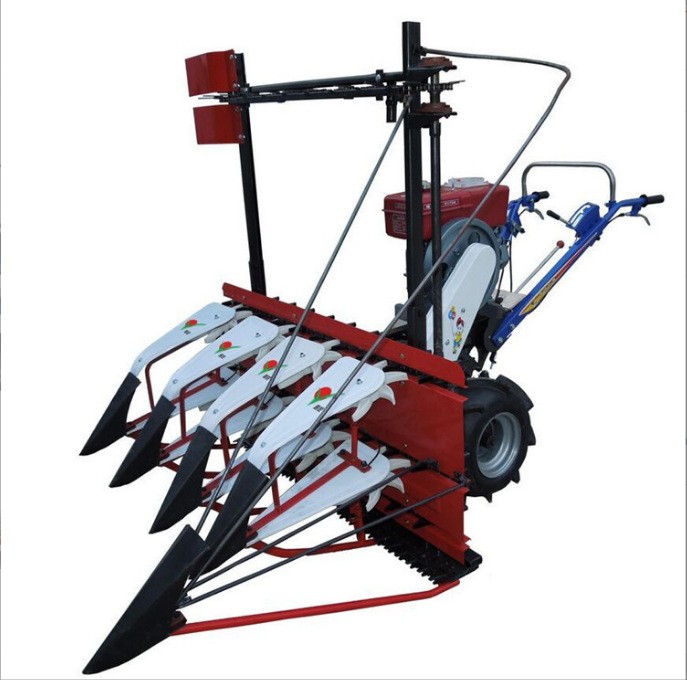 玉米秸稈收割放片機 谷子水稻割曬機 四輪前置益母草收割機