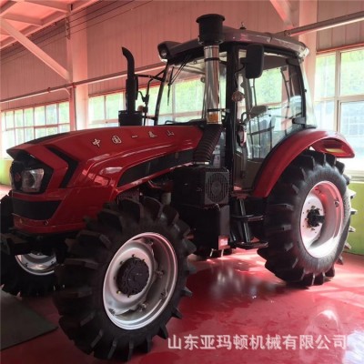 高配置中型泰山輪式拖拉機(jī)帶旋耕機(jī)翻轉(zhuǎn)犁多用途輪距可調(diào)性能穩(wěn)定