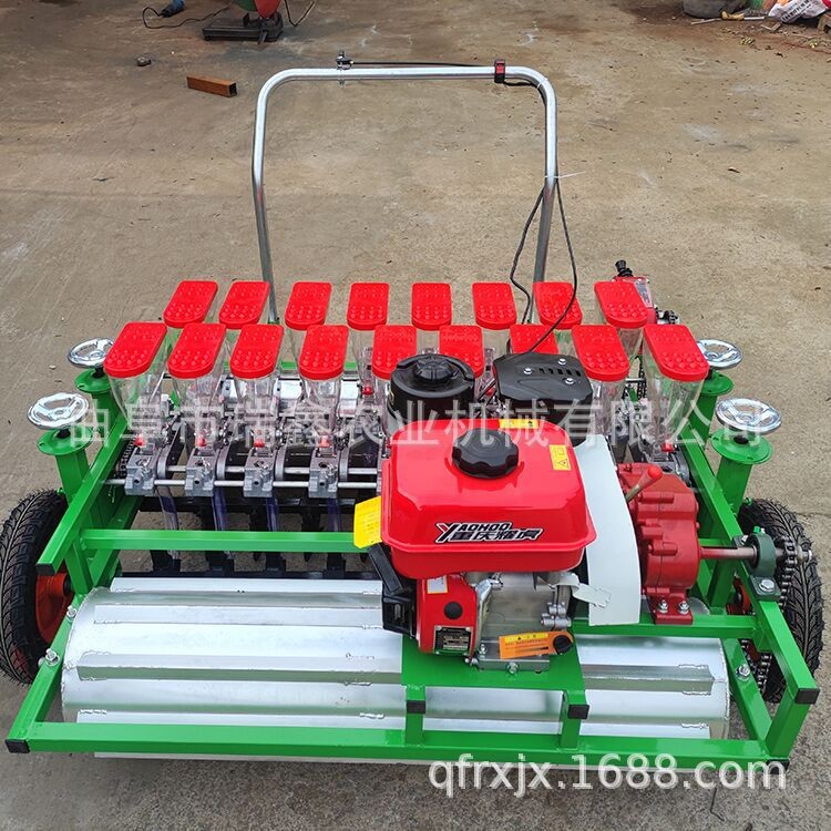 汽油雙排蔬菜精密播種機(jī) 菠菜生菜播種機(jī) 小型手推式蘿卜點(diǎn)播機(jī)