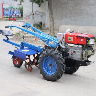 12馬力手扶拖拉機 農田果園手扶拖拉機 水田鐵輪打地機參數