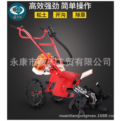 廠家直供家用二沖汽油3.2HP小型開溝機(jī),微耕機(jī)，四沖汽油動力可選