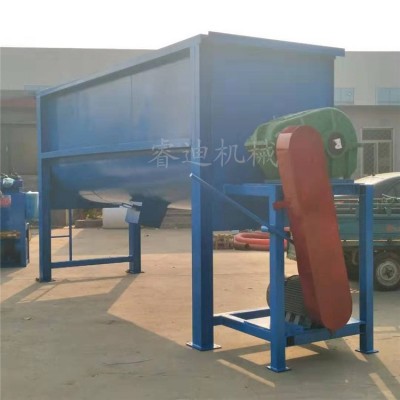 湖北養(yǎng)殖臥式攪拌機(jī)牛羊草料干濕混合機(jī)1000公斤臥式豬飼料攪拌機(jī)