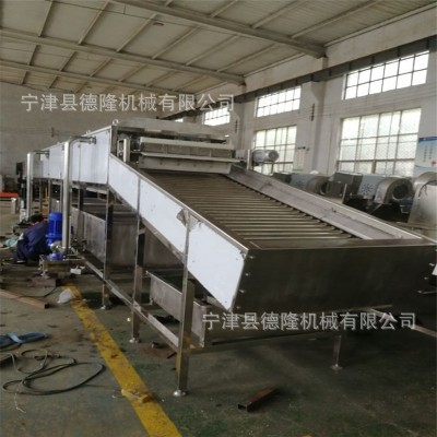網鏈風冷風涼輸送線玉米噴淋清洗設備德隆非標定制