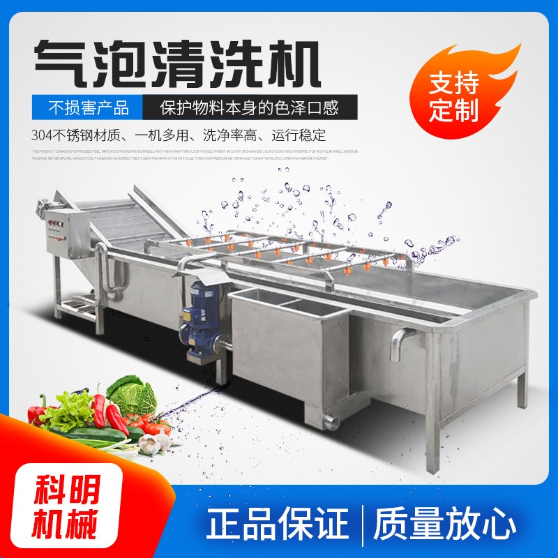 氣泡沖浪鮮筍清洗機自動水循環龍蝦尾氣泡清洗設備 葡萄干清洗線