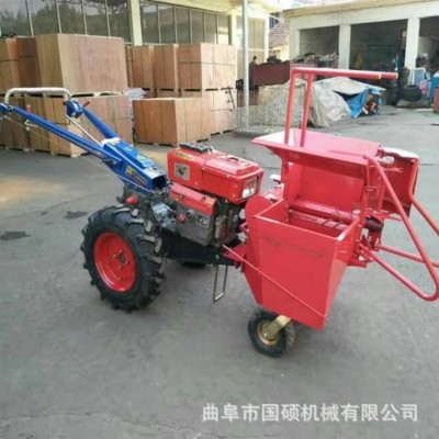 玉米收獲粉碎機 柴油單行玉米收獲機 直聯電啟動玉米收獲還田機