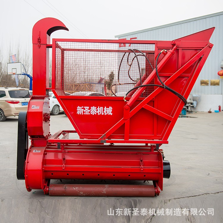 無土秸稈草料回收機養牛設備四輪帶草料青儲回收機二次粉碎收獲機