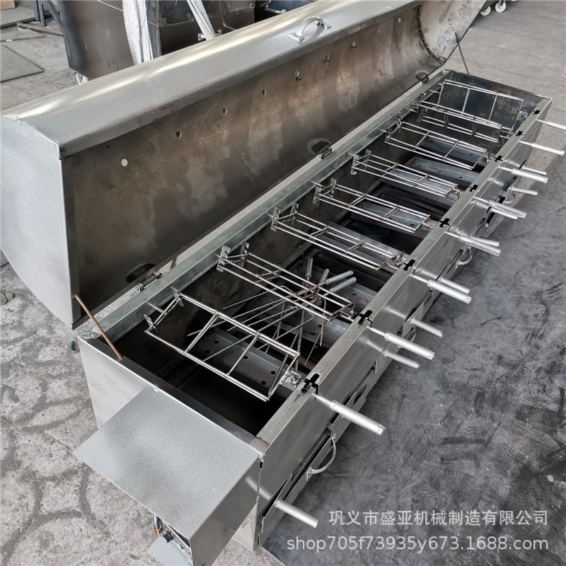 廠家供應全自動烤兔機 木炭燒烤電動旋轉(zhuǎn)烤兔機器價格 手撕烤兔機