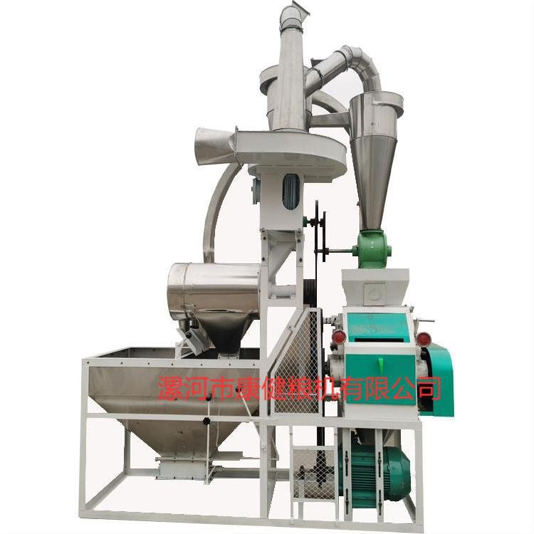 預置管道不銹鋼同步帶面粉機廠五谷雜糧小麥玉米磨粉機雙園羅單機