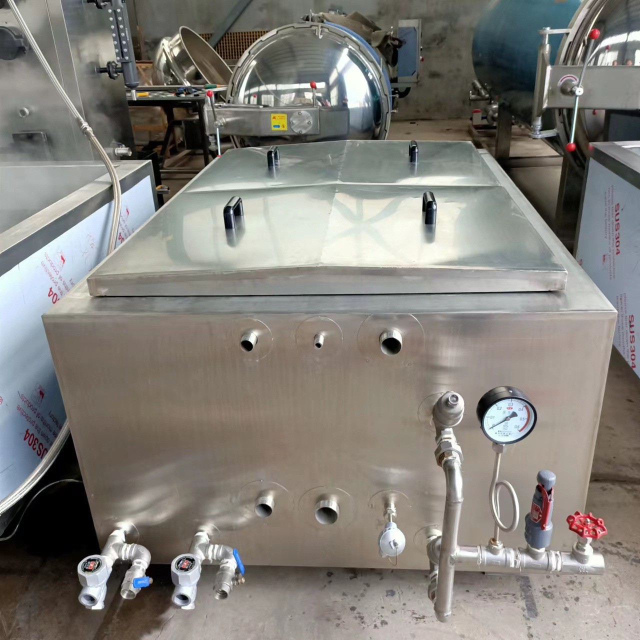 商用電加熱豬蹄豬頭肉鹵煮鍋方形蒸汽煮鍋燒雞鴨脖羊肉羊雜鹵煮鍋