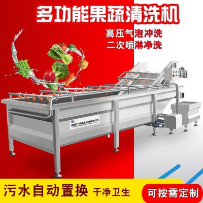 廠家供應燈泡茄清洗機 凈菜加工小青瓜清洗機 蔬菜加工流水線