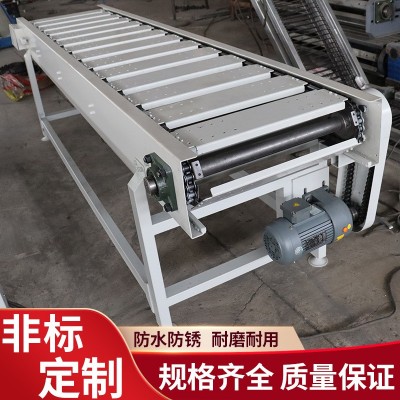 不銹鋼鏈板輸送機耐高溫板鏈傳送帶流水線食品級板鏈直行傳送機