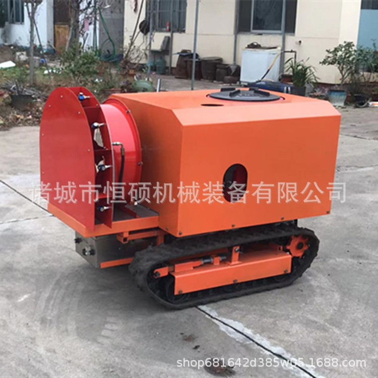 履帶底盤農用打藥機 煙葉樹葉打藥機無線遙控橡膠履帶底盤打藥機