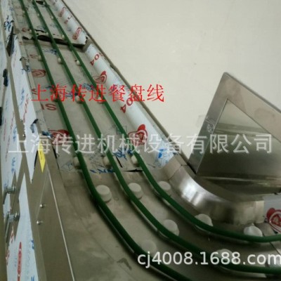 圓帶餐盤輸送機 臺州單位食堂餐盤輸送機 傳進機械廚房收盤傳送帶