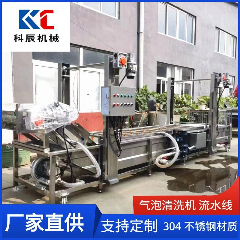 果蔬氣泡清洗機流水線 西紅柿辣椒氣泡清洗機 玉米清洗風干生產線