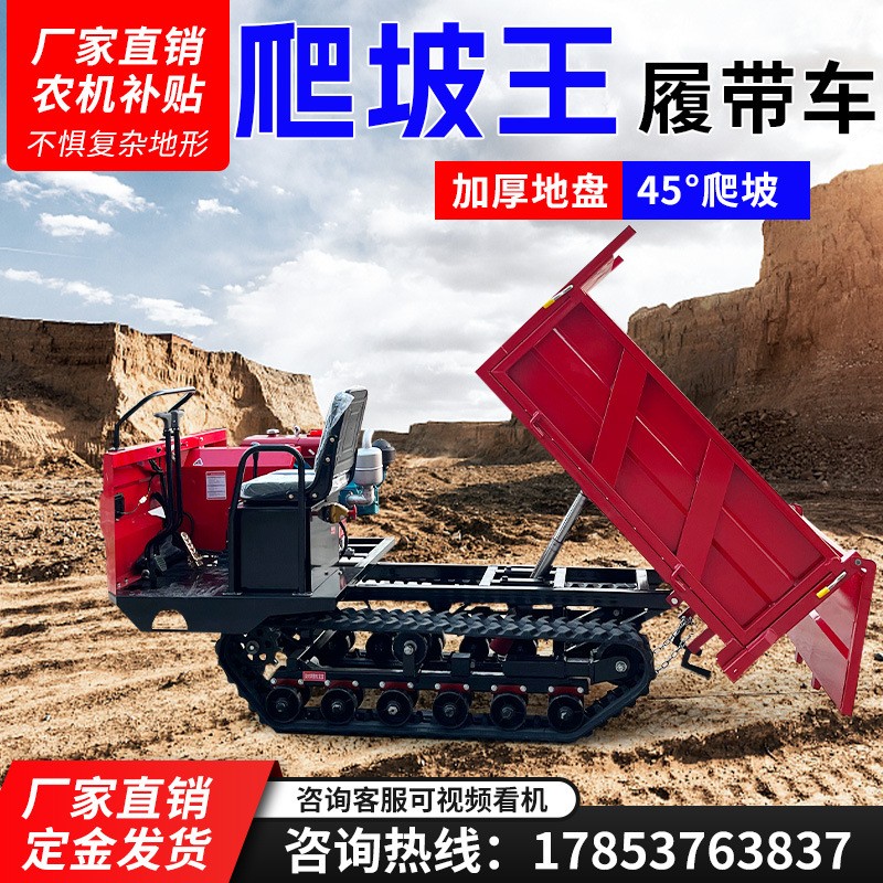 履帶運輸車 全地形山地小型液壓自卸爬山虎果園爬坡 履帶運輸車