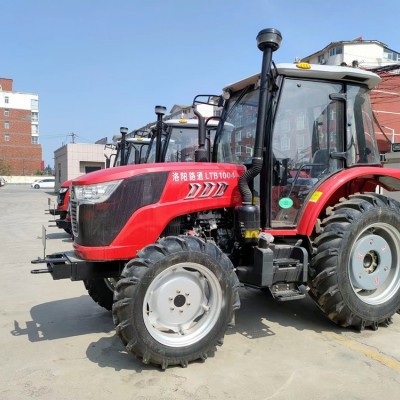 100馬力四驅農用輪式拖拉機1004水旱田兩用節能省油拖拉機