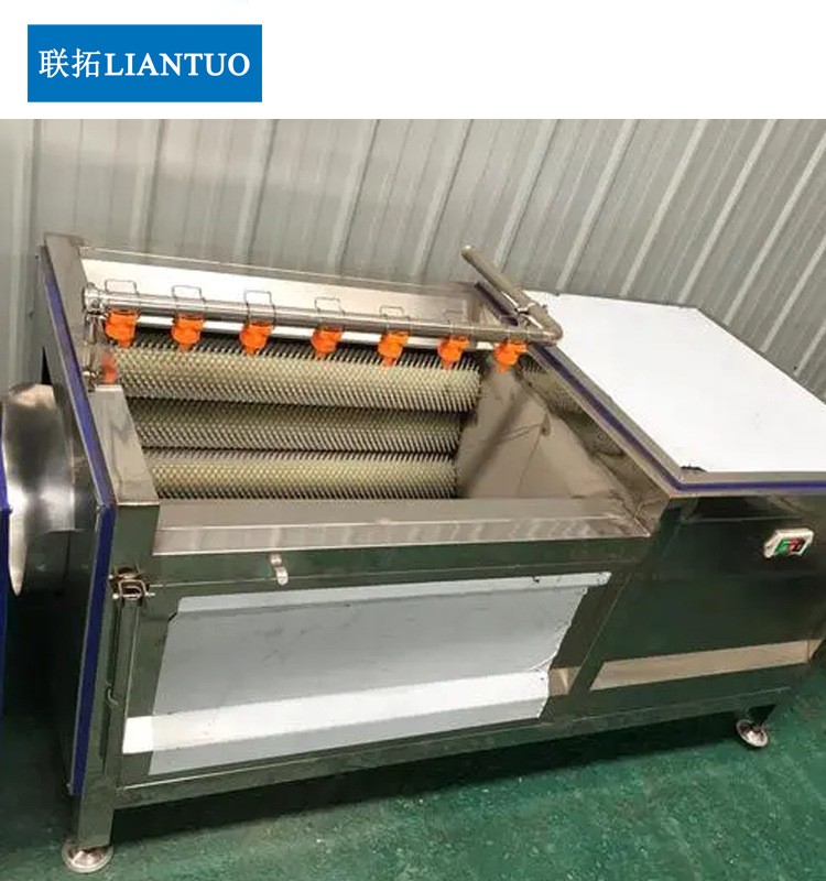 商用毛刷土豆清洗機 紅薯西洋參黃精清洗去皮設備 全自動洗藥機