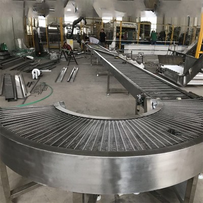 定制 180度帶式轉(zhuǎn)彎機(jī)90°網(wǎng)帶轉(zhuǎn)彎輸送流水線食品藥品網(wǎng)帶輸送機(jī)