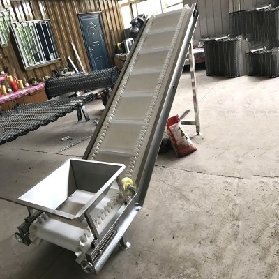 定制爬坡皮帶輸送機(jī)提升機(jī)大傾角倉庫用移動卸貨可調(diào)速分揀輸送線