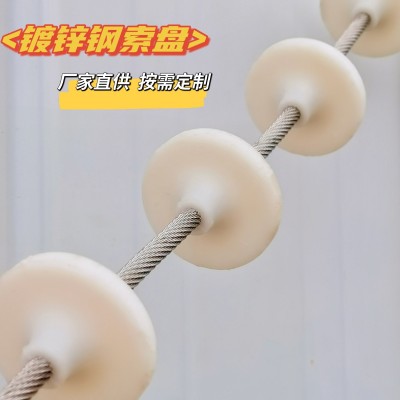 豬場(chǎng)自動(dòng)化設(shè)備送料系統(tǒng)鋼絲繩塞盤豬舍料線鍍鋅鋼索盤定制秒發(fā)