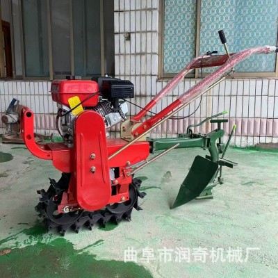 硬地可用小型鏈軌式微耕機手扶式多功能農用松土除草犁地翻土機