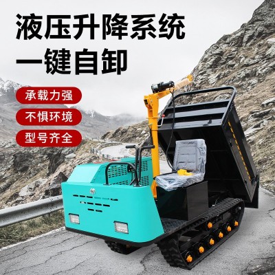 麗山廠家 履帶運輸車全地形爬山虎工程農用搬運自卸1噸3噸運輸車