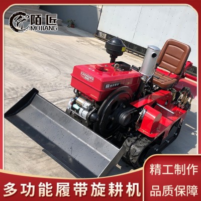 供應小馬力履帶拖拉機 稻田耕整旋耕 打漿農(nóng)具配置 多功施肥播種