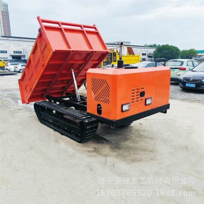 丘陵山地農用履帶車 5噸木材運輸爬山虎 橡膠包鋼板履帶運輸車